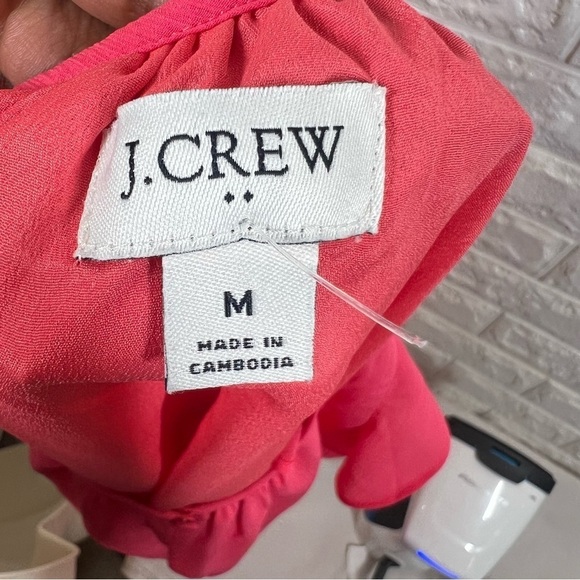 J. Crew flutter sleeve keyhole top in guava - Picture 8 of 9